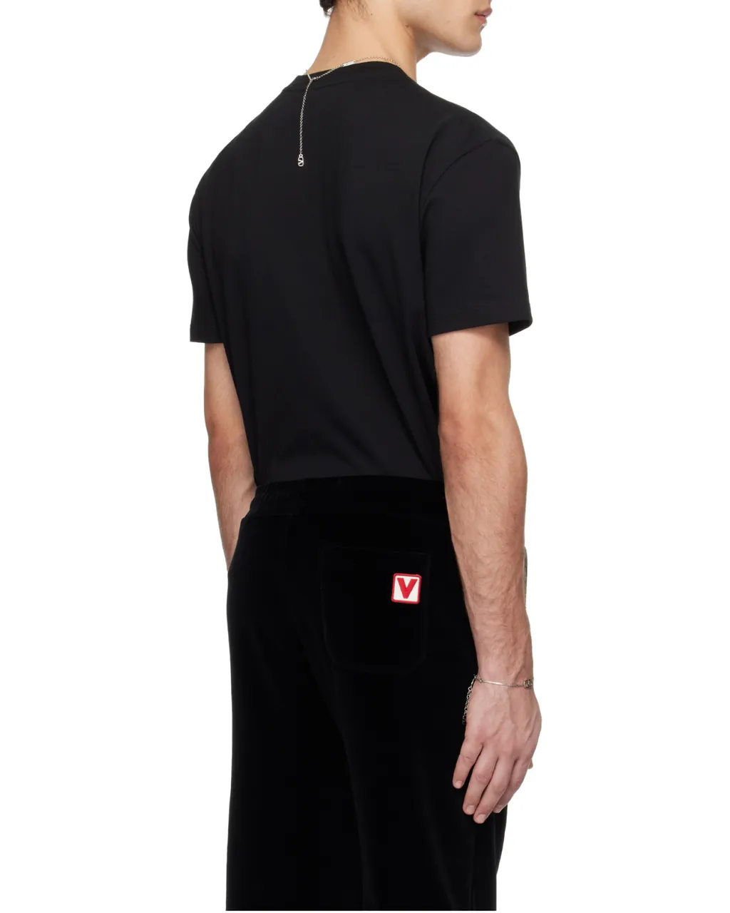 Valentino Vlogo Embroidered Crewneck T-Shirt