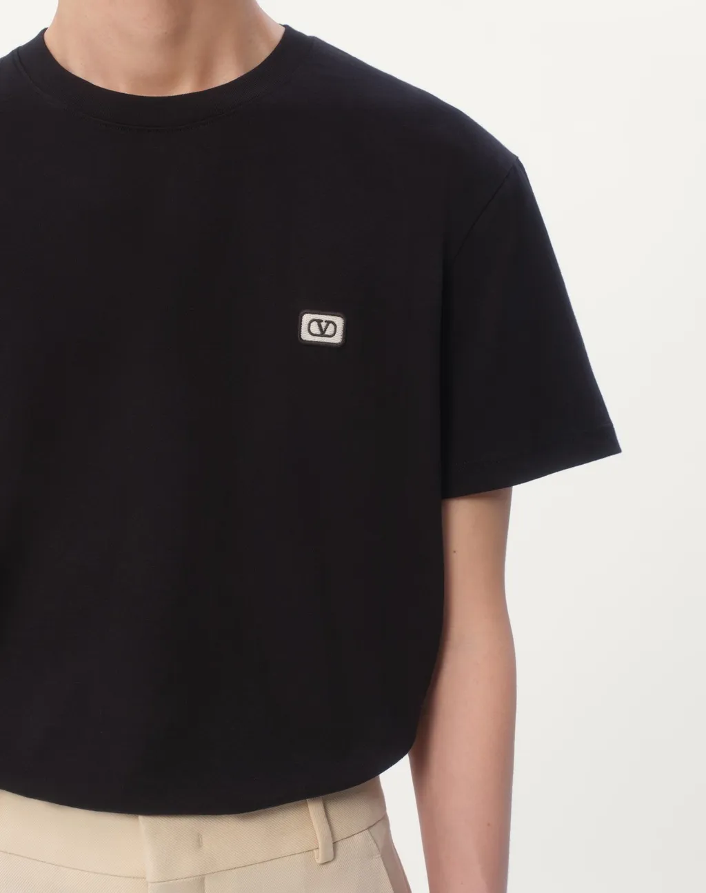 Valentino Vlogo Embroidered Crewneck T-Shirt