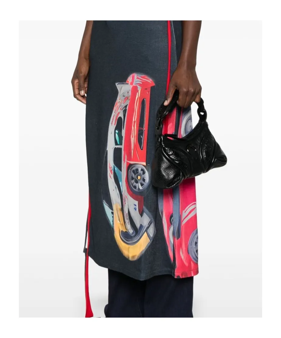 Marine Serre Futura Crescent Moon Plaque Mini Tote Bag