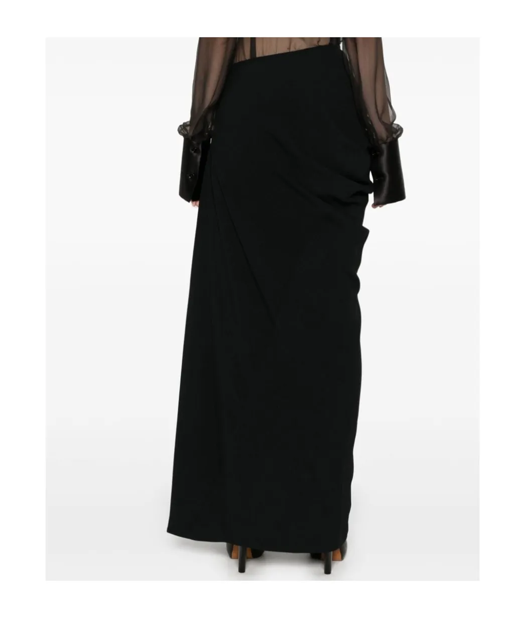 Pleated Maxi Skirt