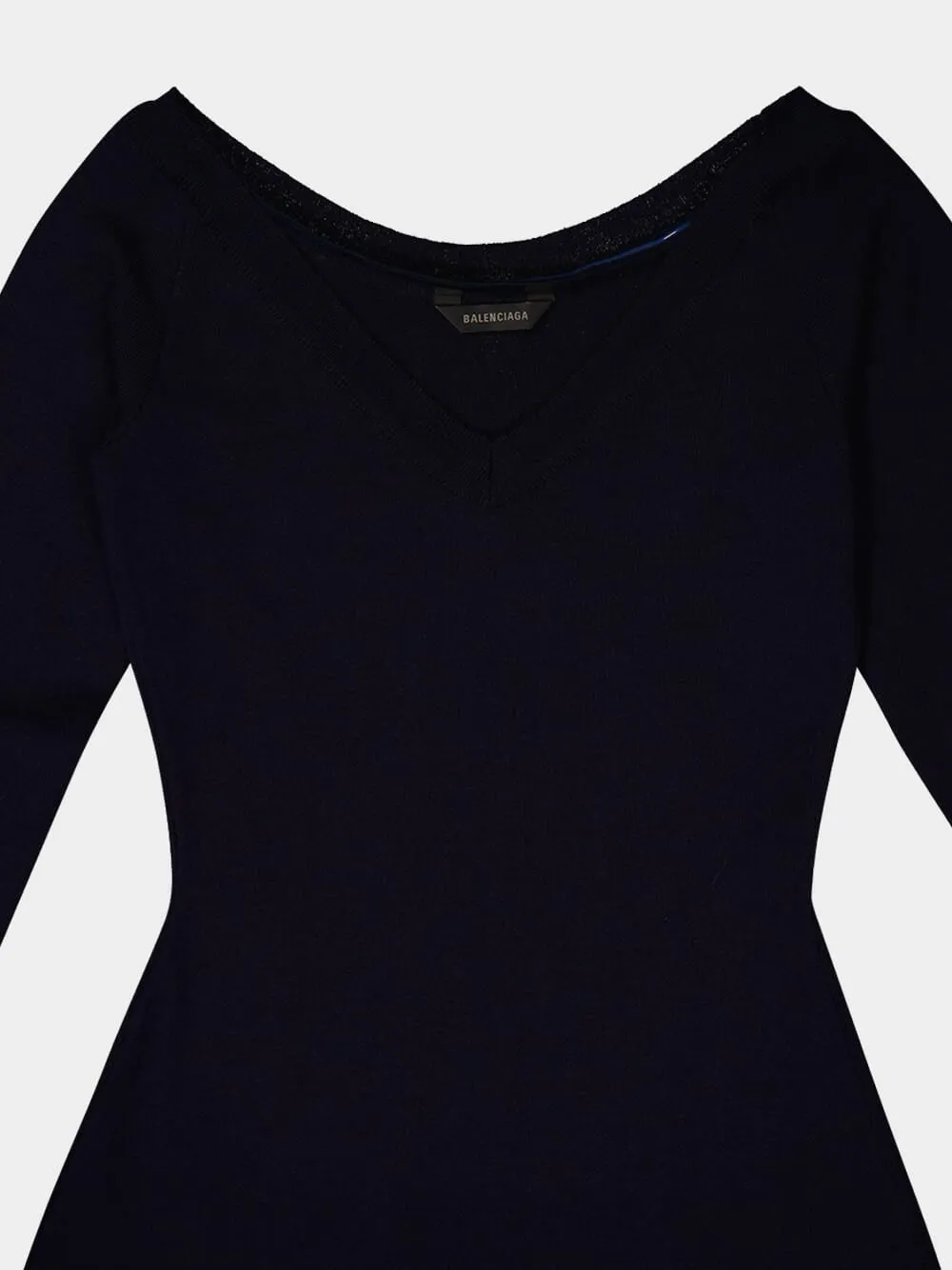 Off-Shoulder V-Neck Dress