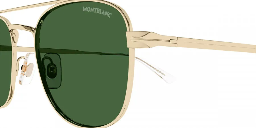 Montblanc Eyewear Double Bridge Pilot Frame Sunglasses