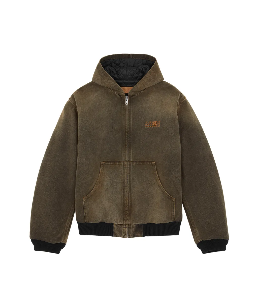 Mm6 Maison Margiela Zip-Up Hooded Jacket