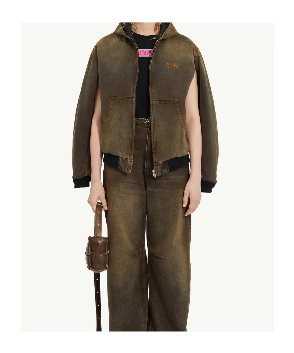 Mm6 Maison Margiela Zip-Up Hooded Jacket