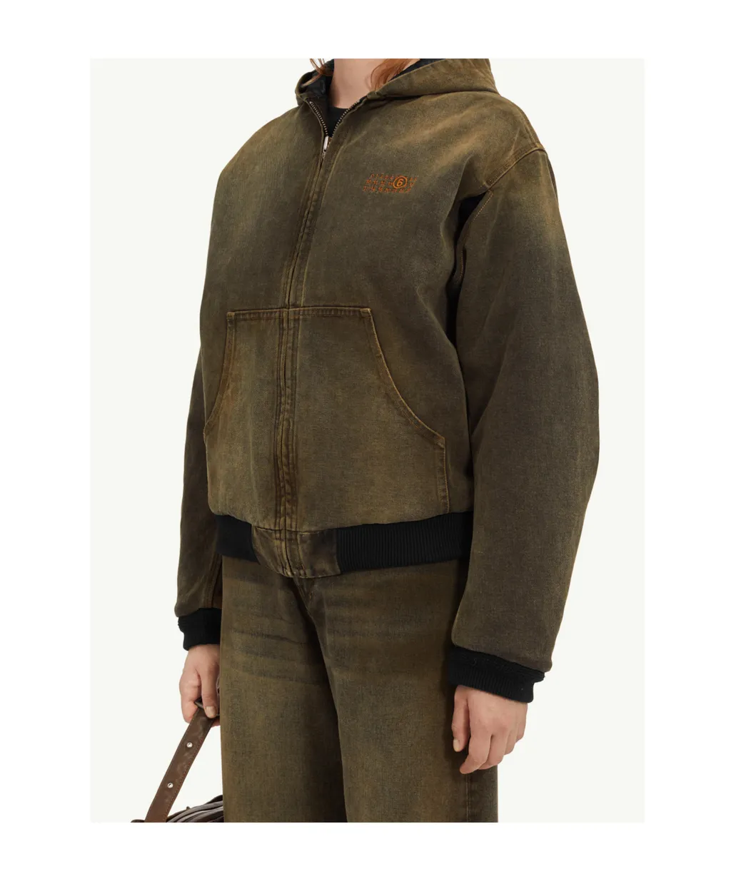 Mm6 Maison Margiela Zip-Up Hooded Jacket