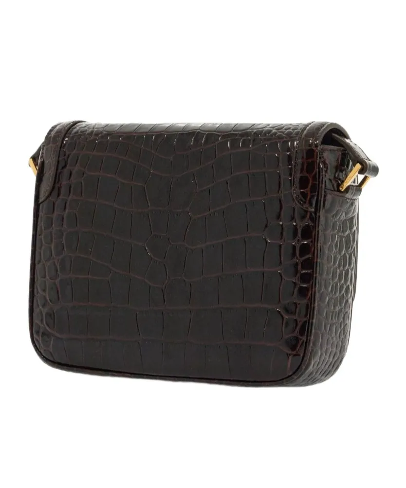 Tom Ford T Logo Embossed Crossbody Bag