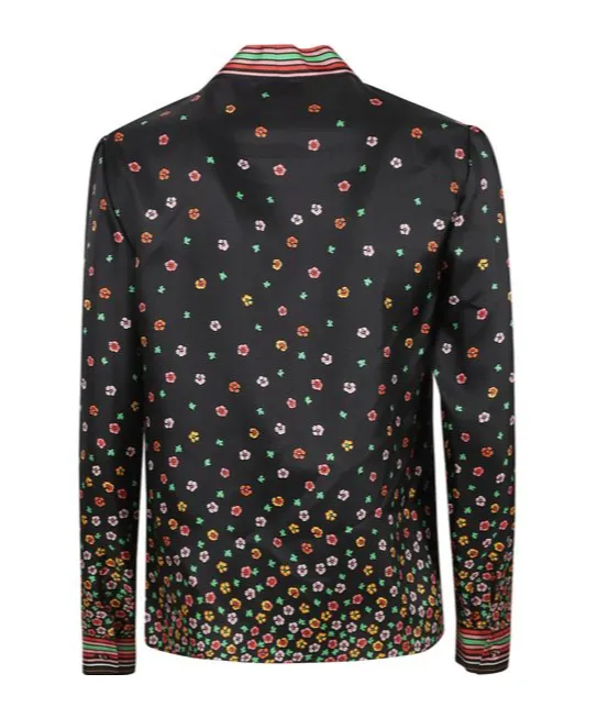 Red Valentino Floral Printed Long-Sleeved Top