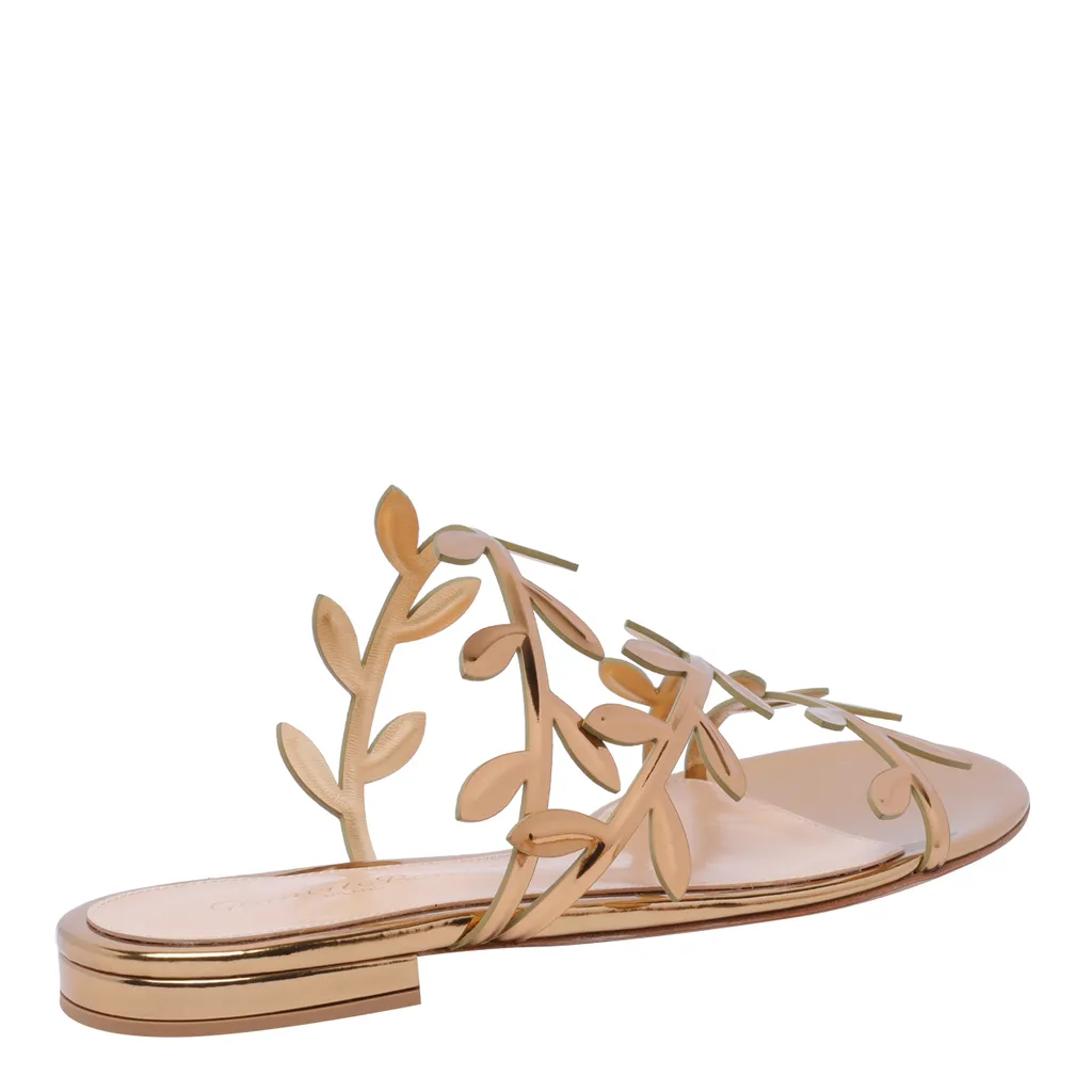Gianvito Rossi Flavia Metallic Sandals
