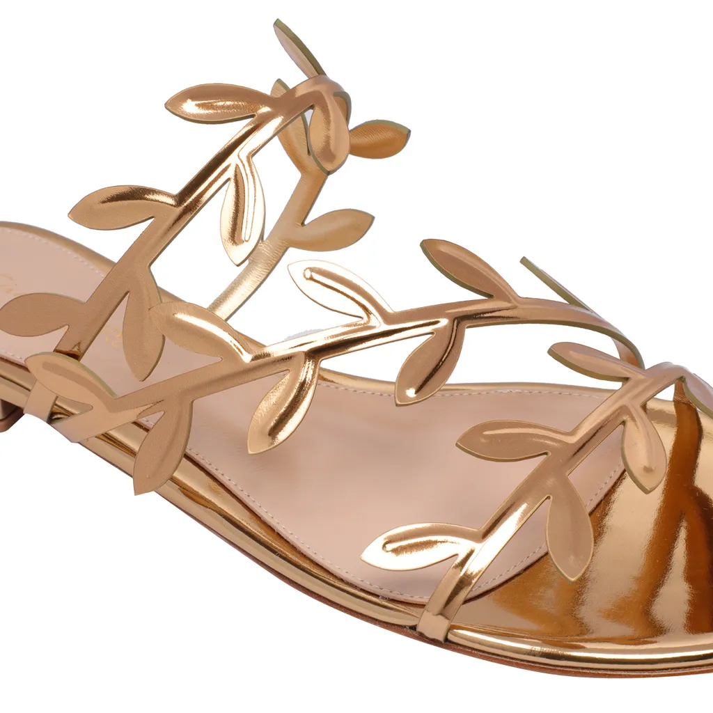 Gianvito Rossi Flavia Metallic Sandals