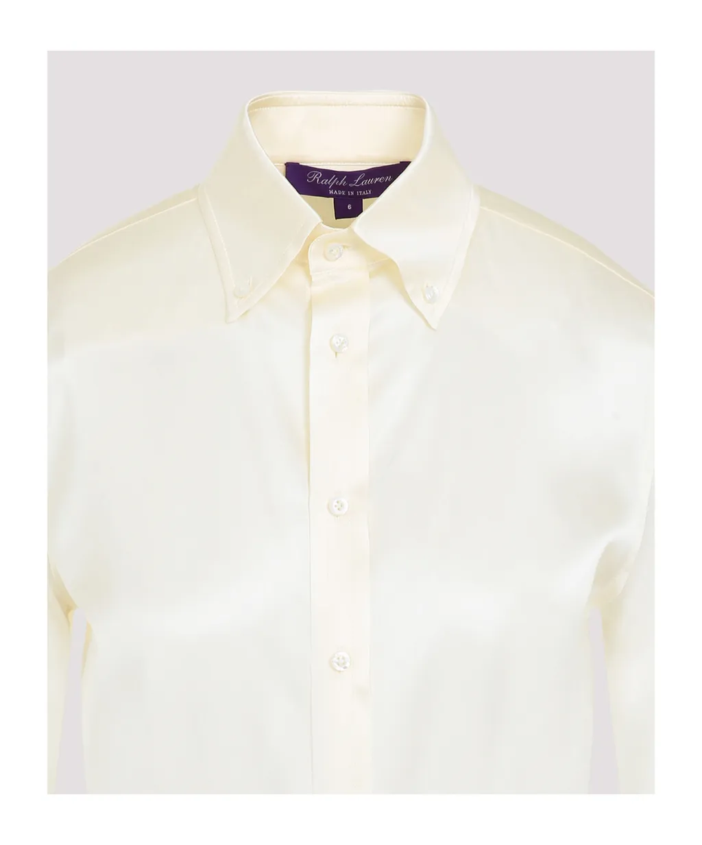 Ralph Lauren Button-Down Long-Sleeved Satin Shirt