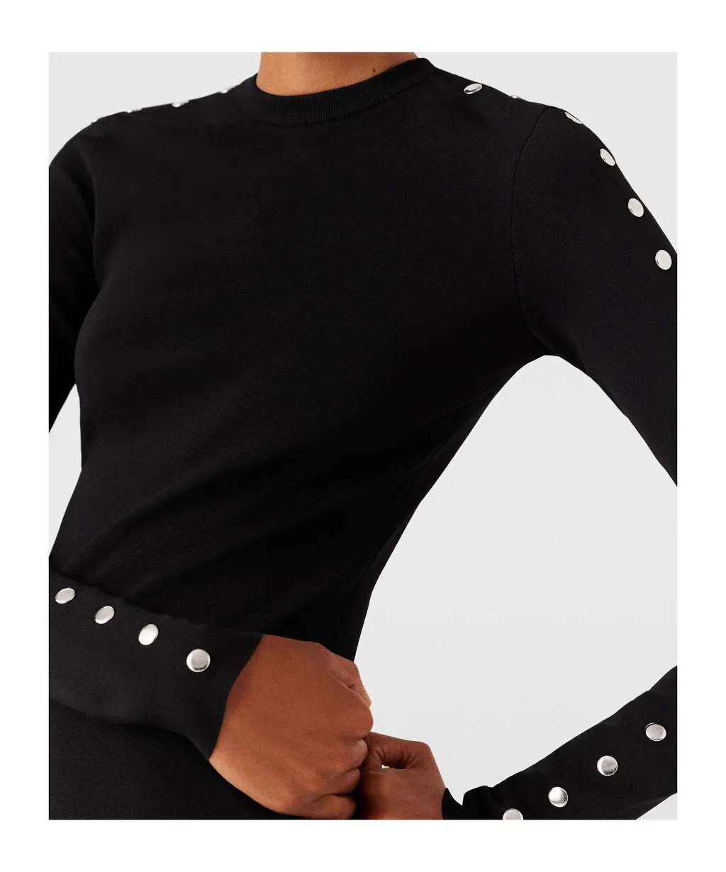 Stella Mccartney Slit Detailed Long-Sleeve Dress