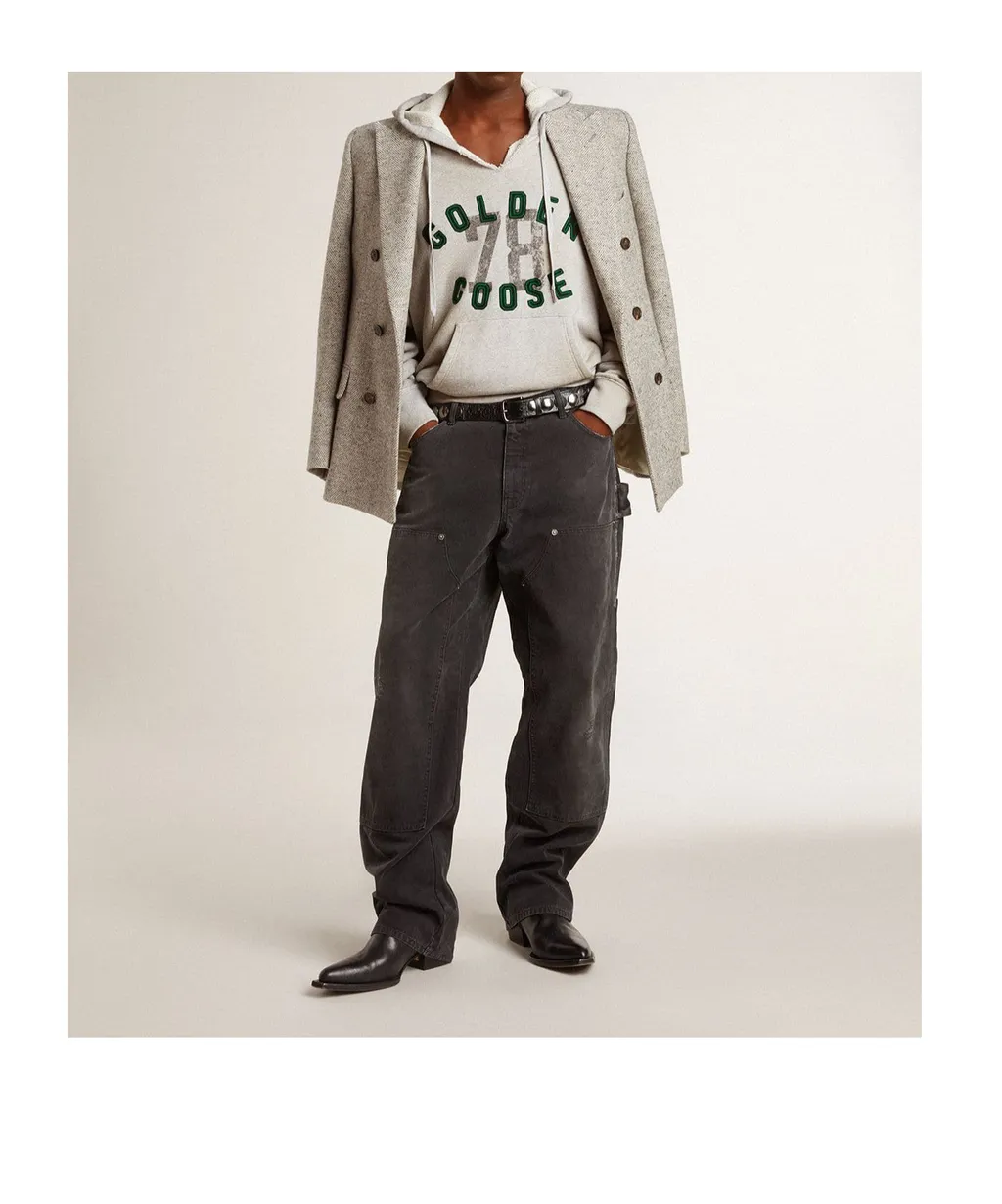 Golden Goose Deluxe Brand Logo Embroidered Drawstring Hoodie