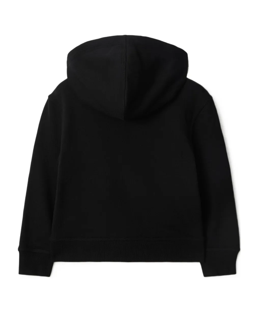 Burberry Kids Checked-Patch Zip-Up Hoodie
