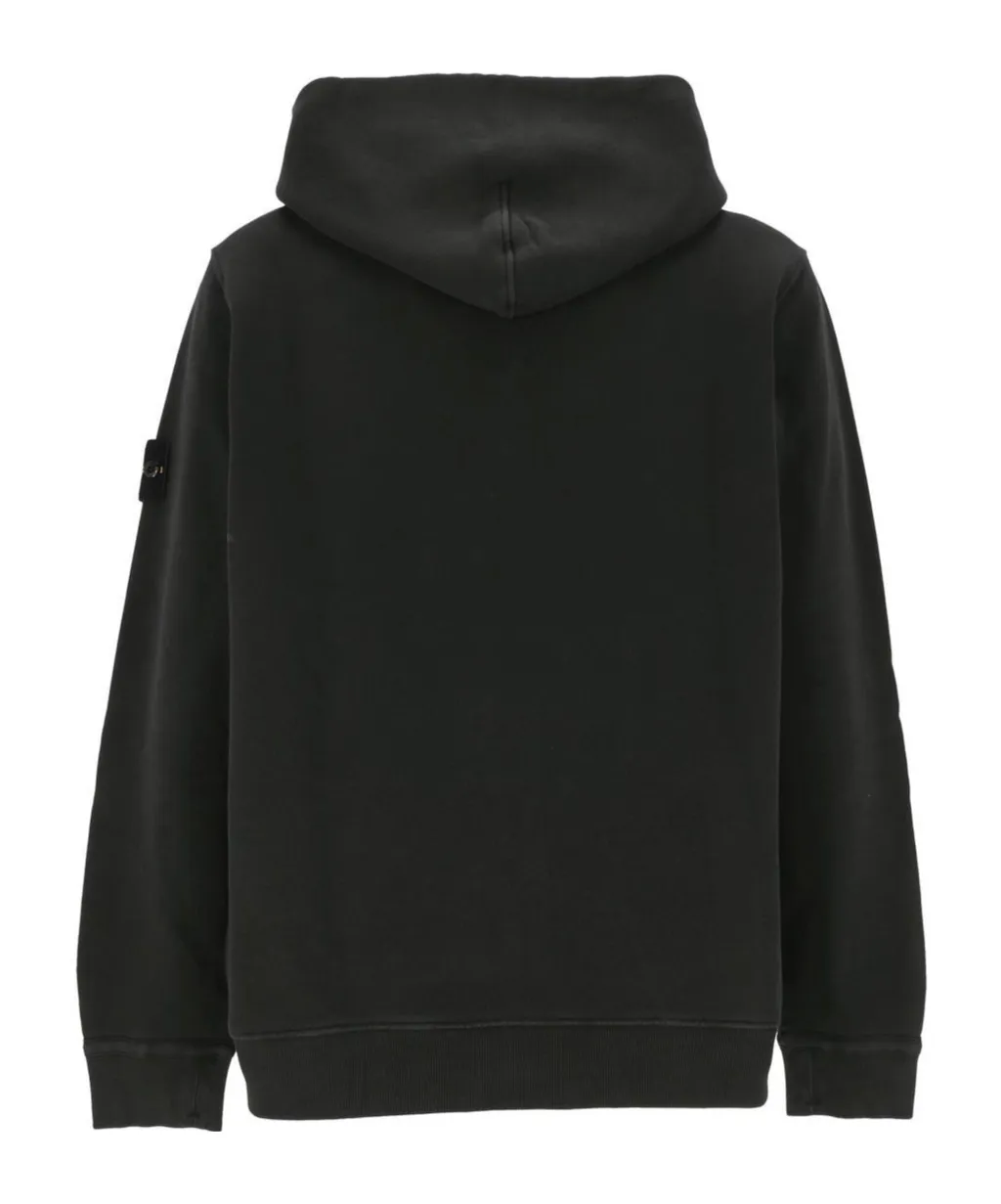 Stone Island Logo-Patch Zip-Up Hoodie