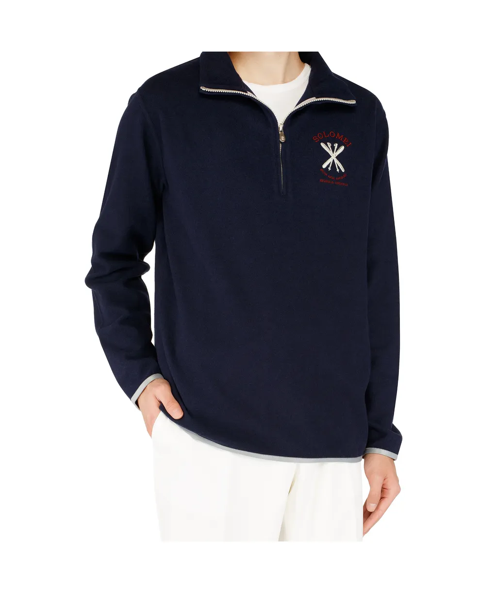 Embroidered Roll-Neck Sweatshirt