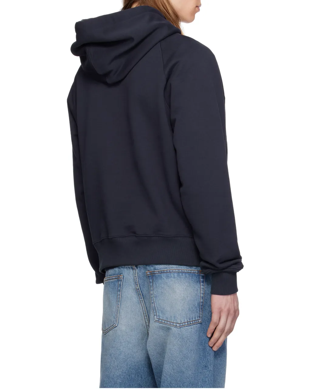 Ami Paris Ami De Coeur Logo Embroidered Zip-Up Hoodie