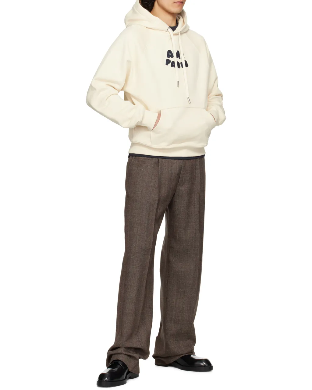 Ami Paris Logo Patch Hoodie