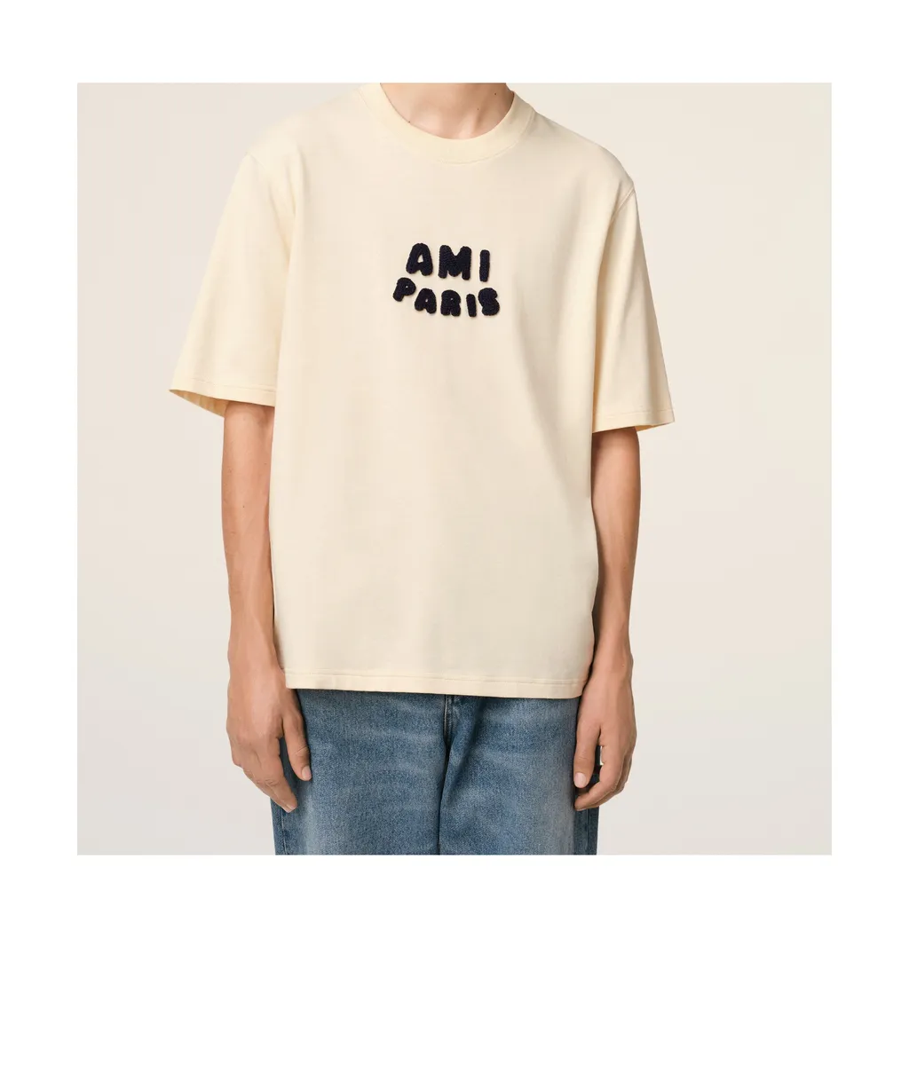 Ami Paris Logo Patch Crewneck T-Shirt