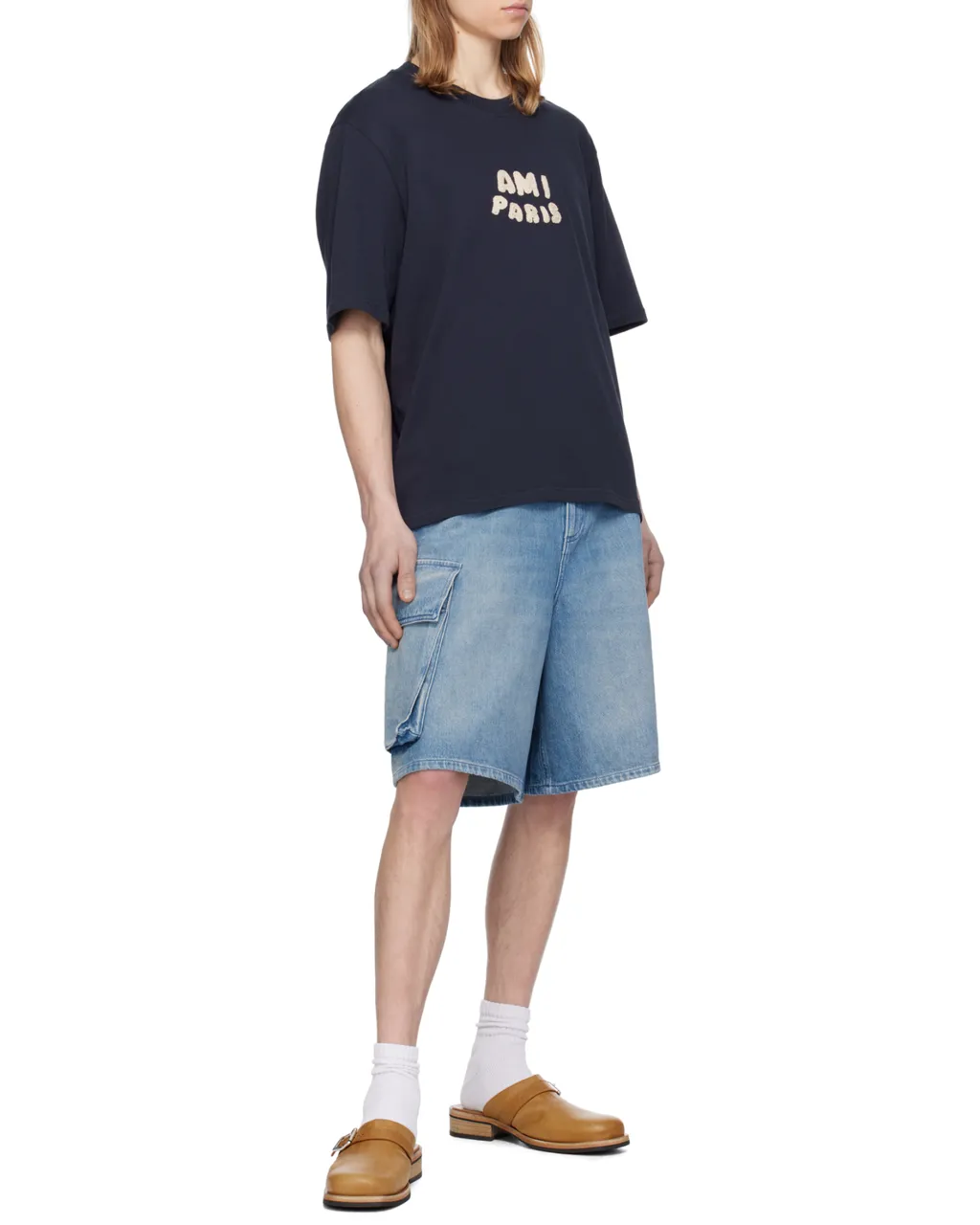 Ami Paris Logo Patch Crewneck T-Shirt