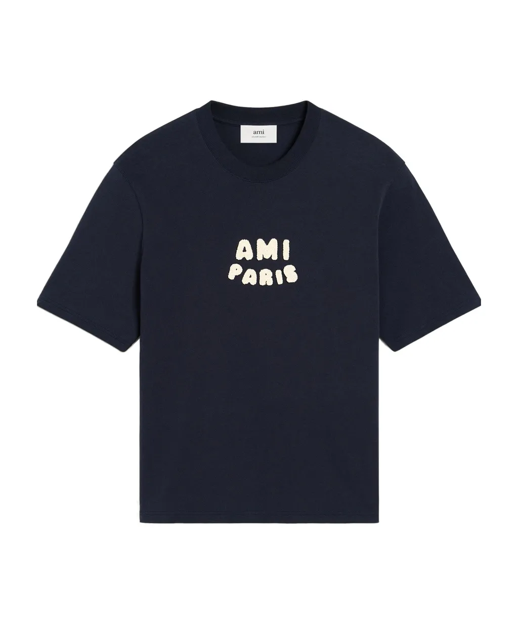 Ami Paris Logo Patch Crewneck T-Shirt
