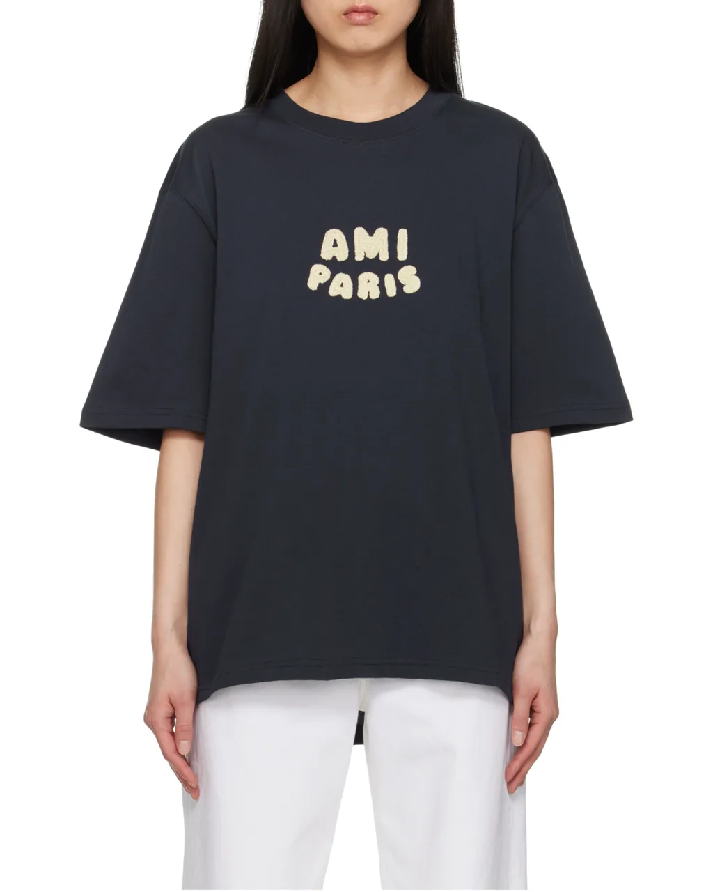 Ami Paris Logo Patch Crewneck T-Shirt