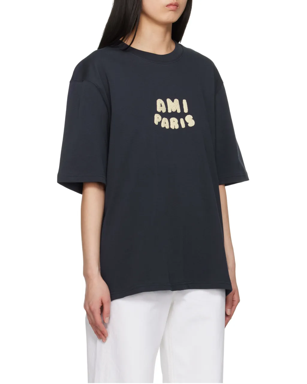 Ami Paris Logo Patch Crewneck T-Shirt