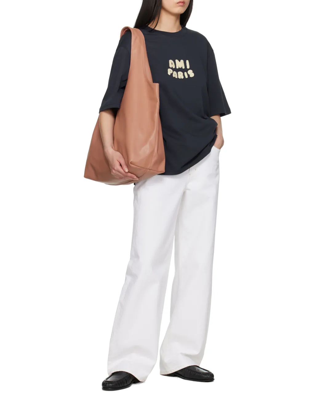 Ami Paris Logo Patch Crewneck T-Shirt