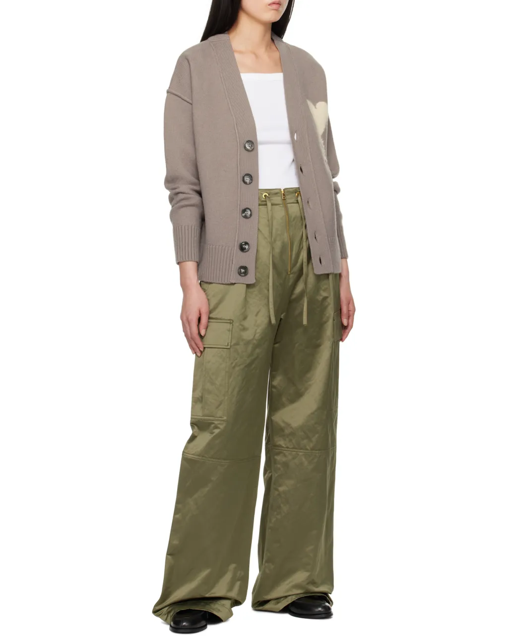 Ami Paris Ami De Coeur Knitted Cardigan