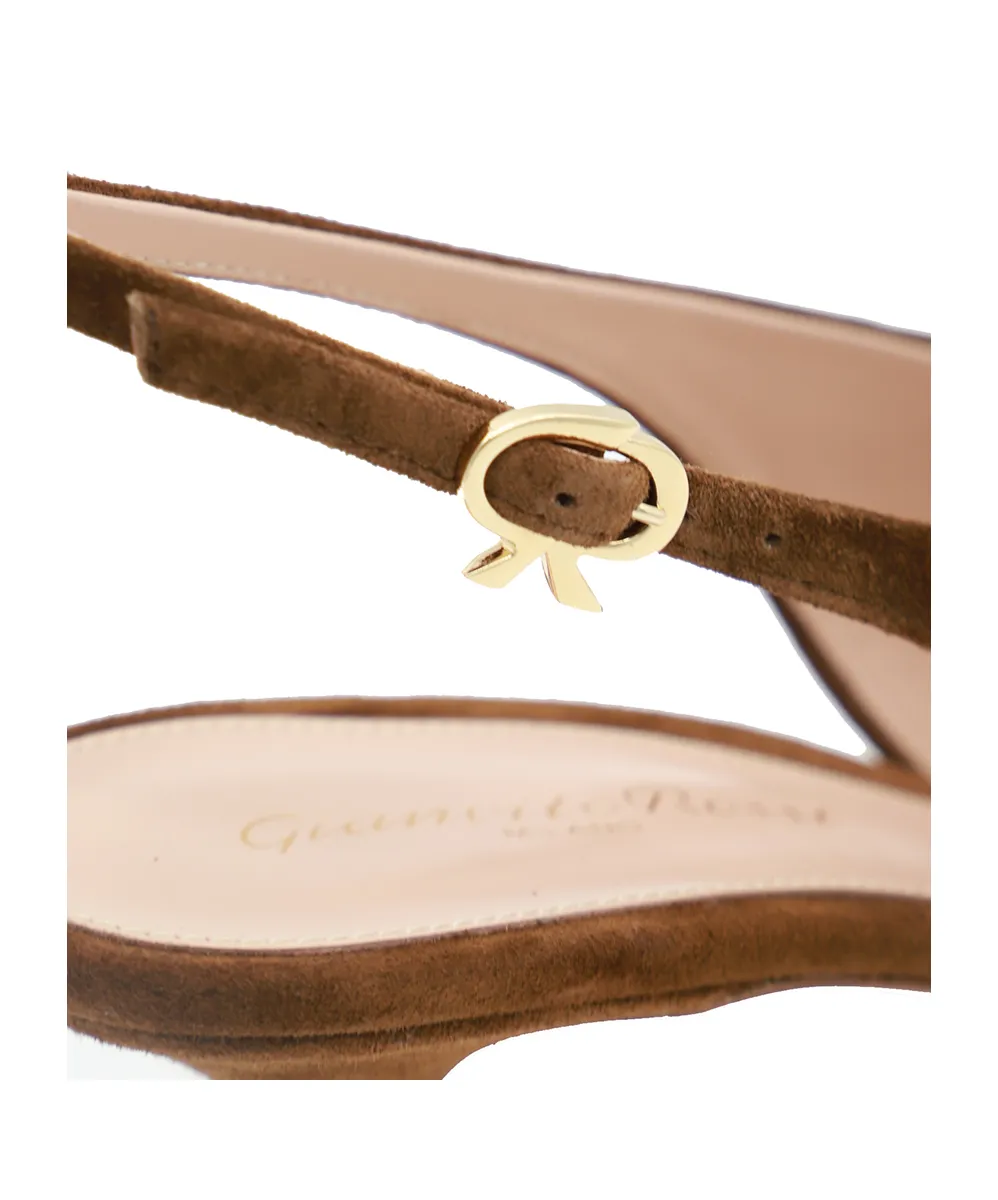 Gianvito Rossi Robbie Kitten Heel Slingback Pumps