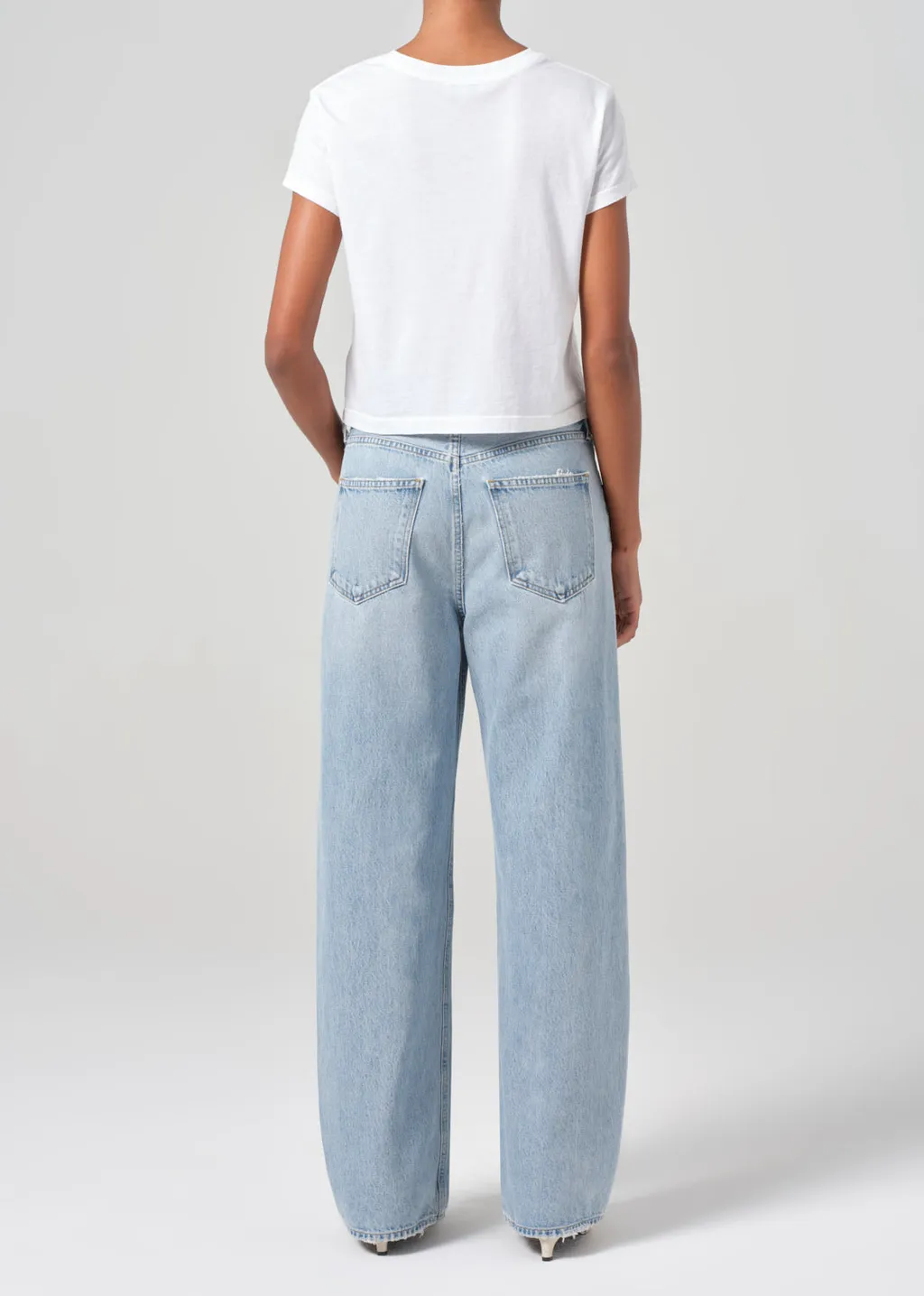 Agolde Mid-Rise Tapered-Leg Jeans