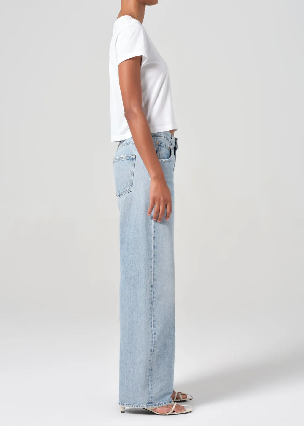Agolde Mid-Rise Tapered-Leg Jeans