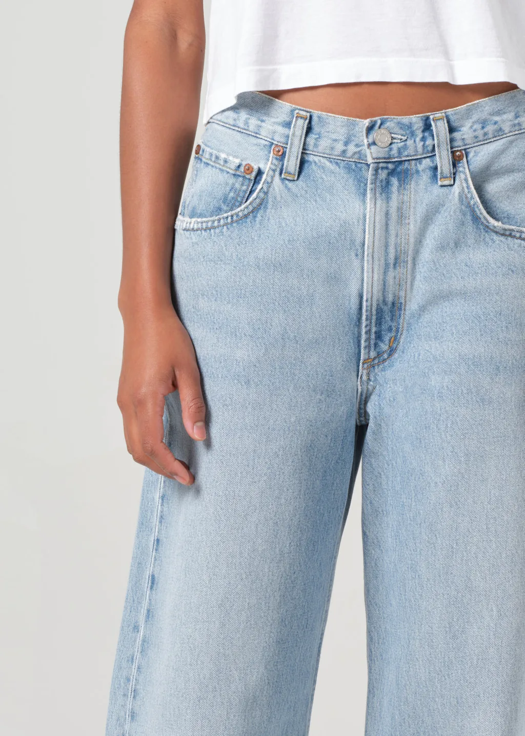 Agolde Mid-Rise Tapered-Leg Jeans