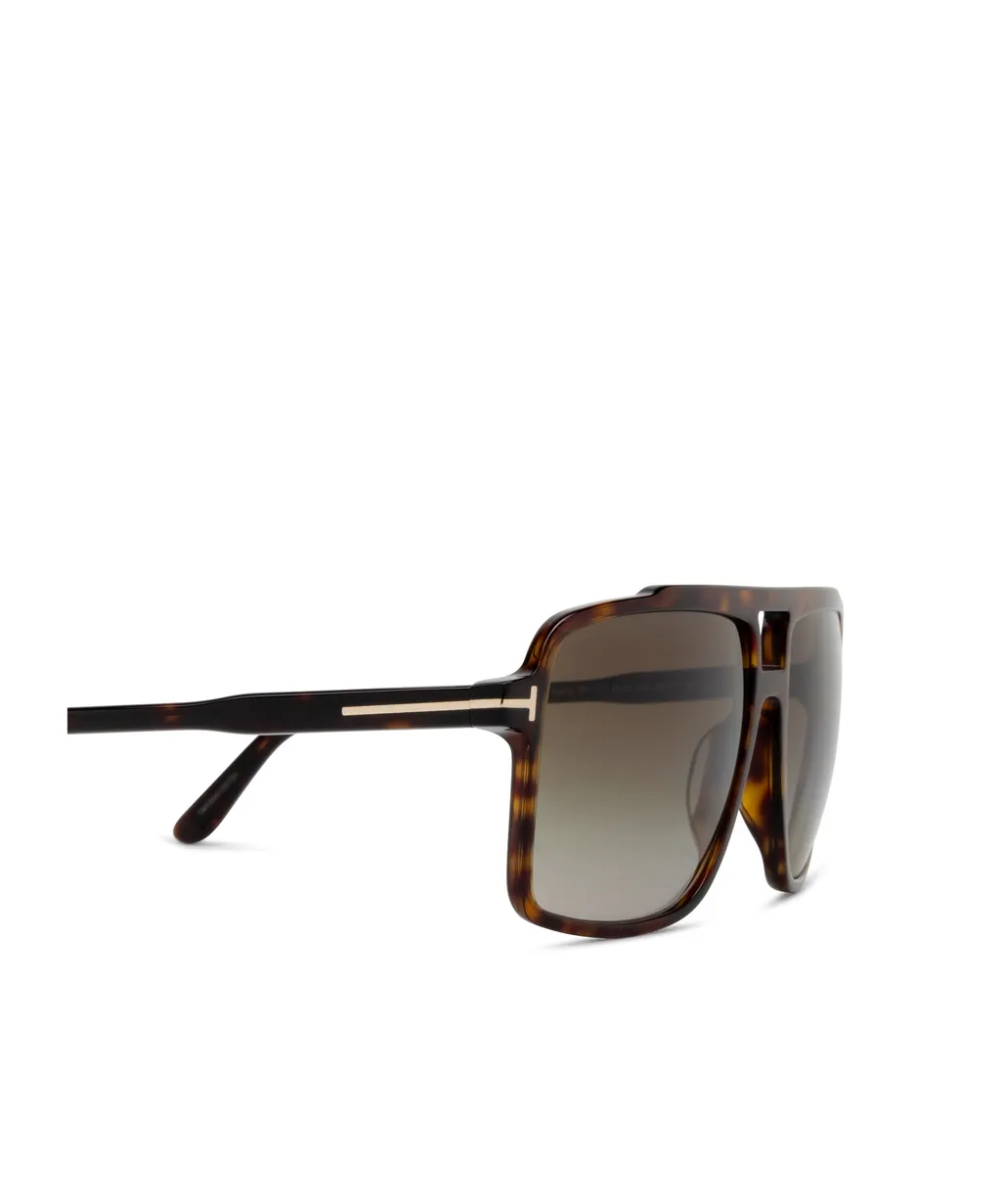 Tom Ford Eyewear Kemp Pilot Frame Sunglasses