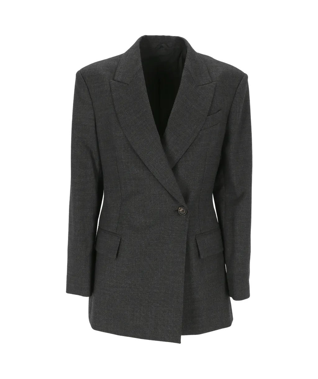 Brunello Cucinelli Button Detailed Long-Sleeved Jacket