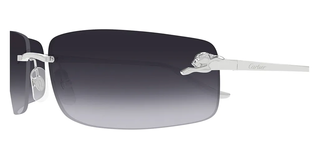 Cartier Rectangle-Rimless Sunglasses