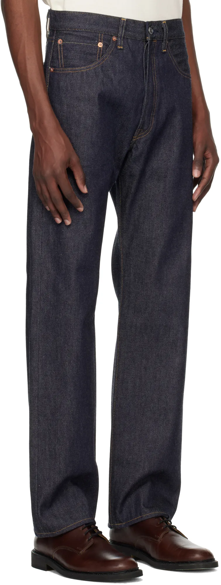 Navy 1955 501 Original Fit Selvedge Jeans