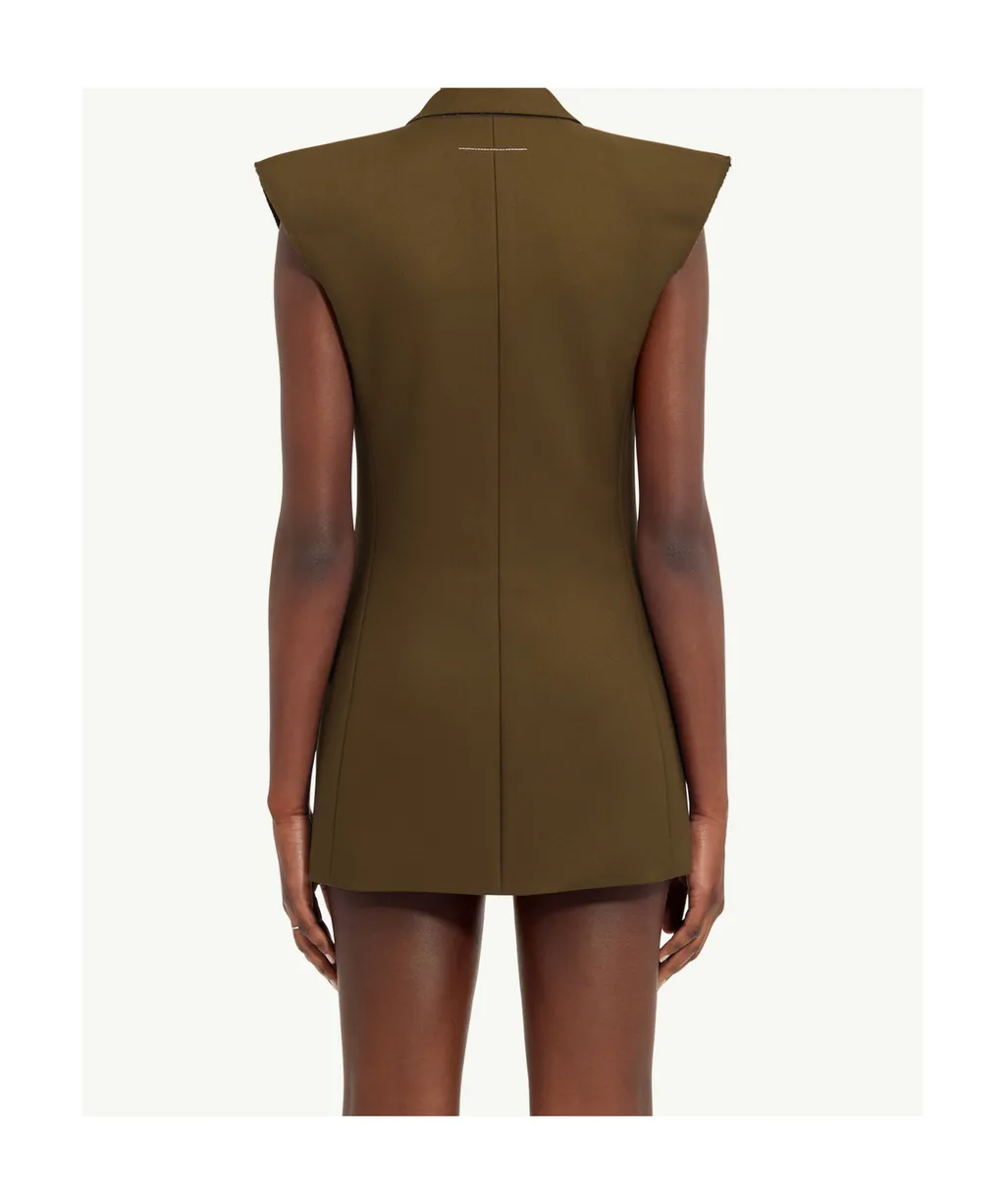 Double-Breasted Twill Gilet