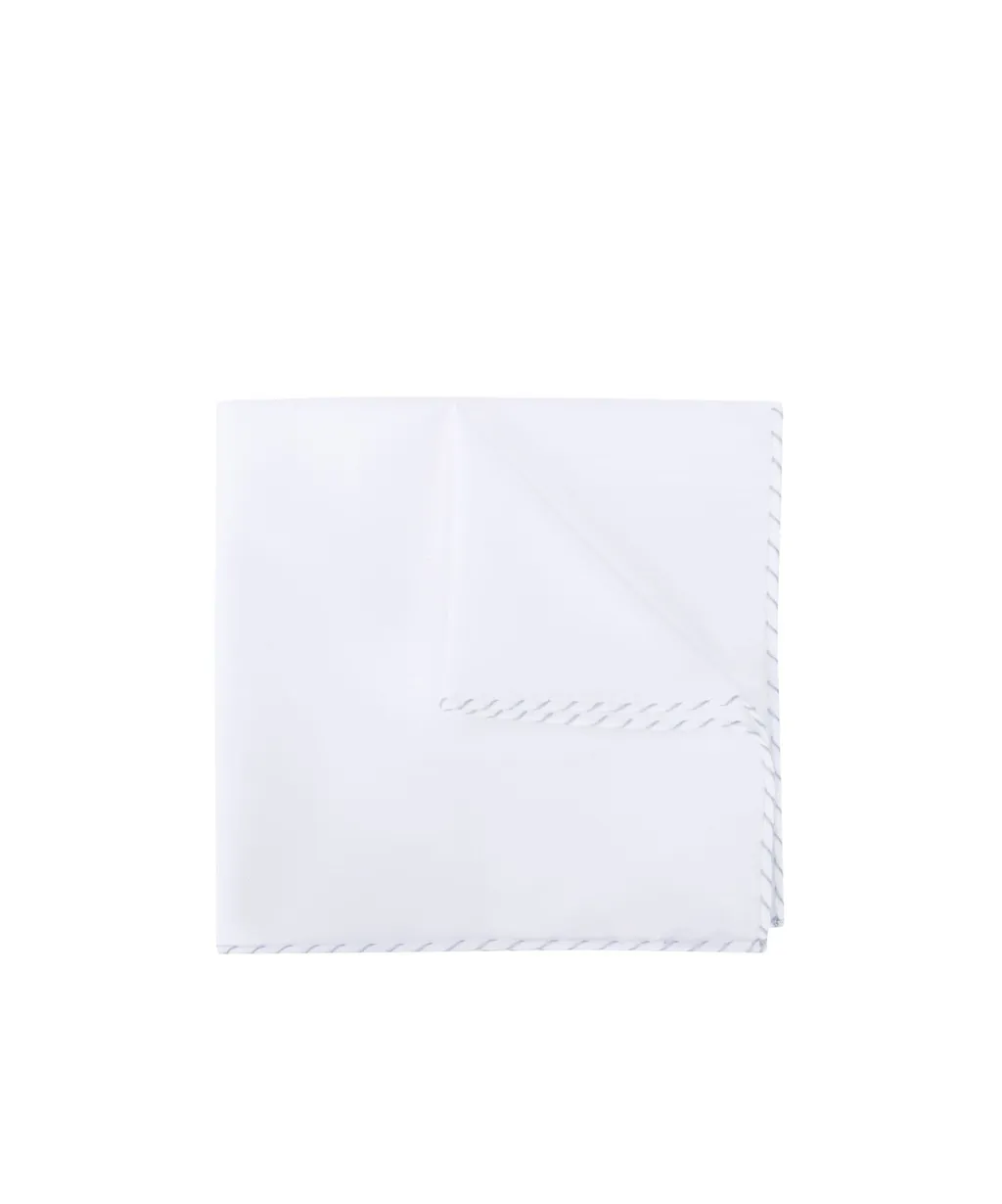 Contrast-Trim Cotton Handkerchief