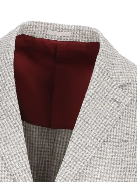 Brunello Cucinelli Houndstooth Deconstructed Cavallo Blazer