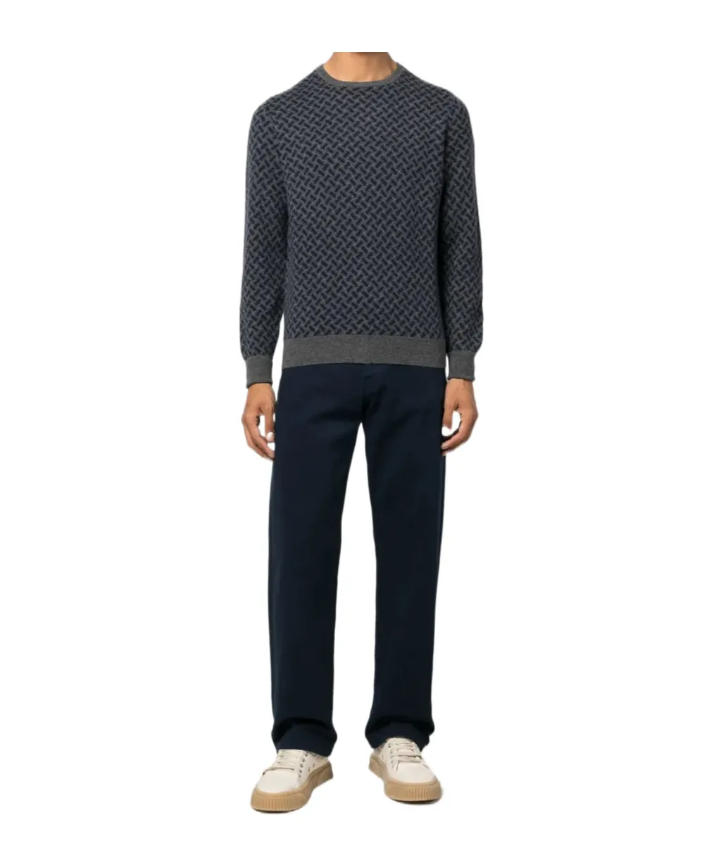 Patterned-Jacquard Cashmere Jumper