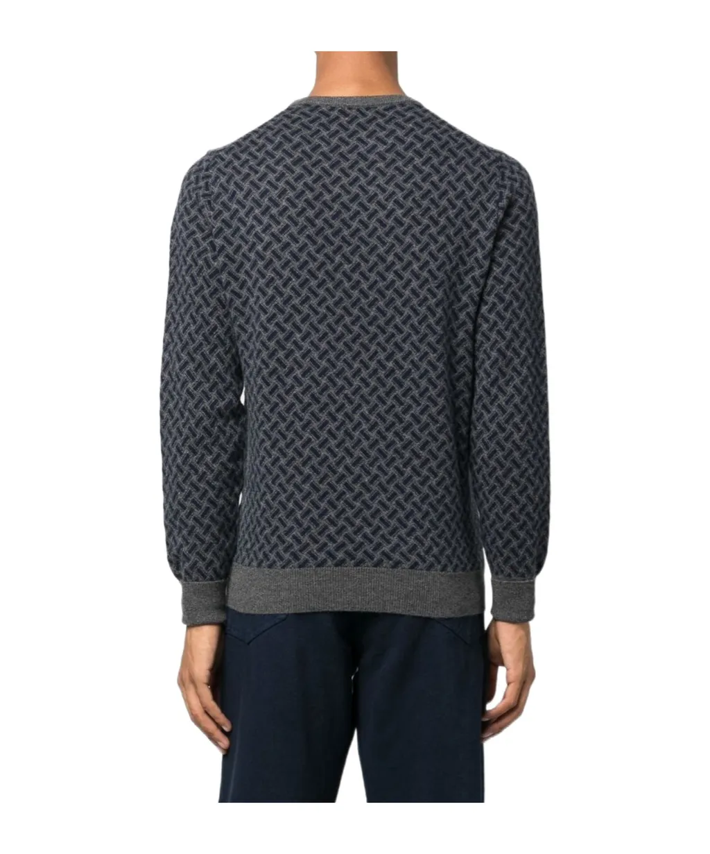 Patterned-Jacquard Cashmere Jumper