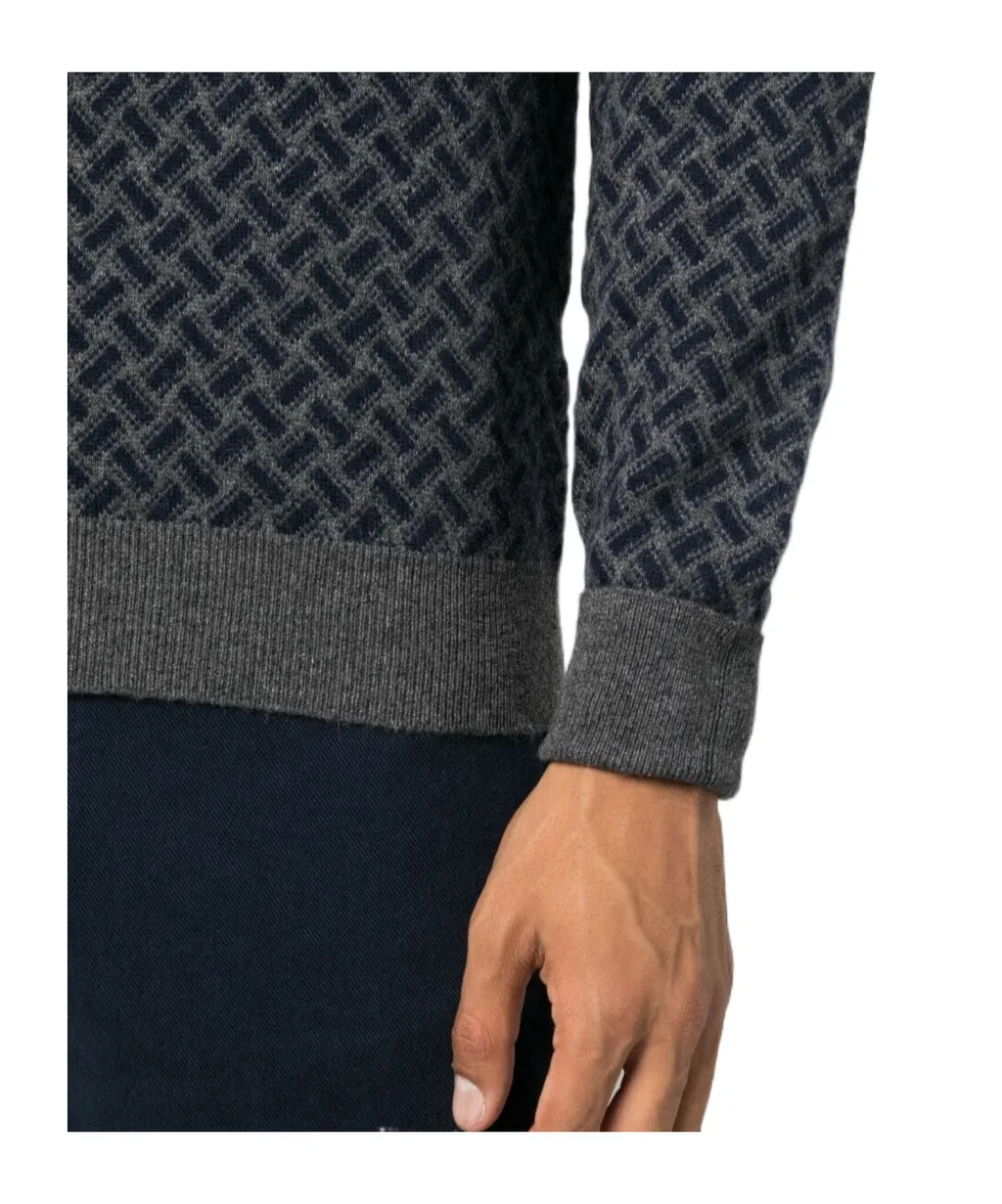 Patterned-Jacquard Cashmere Jumper