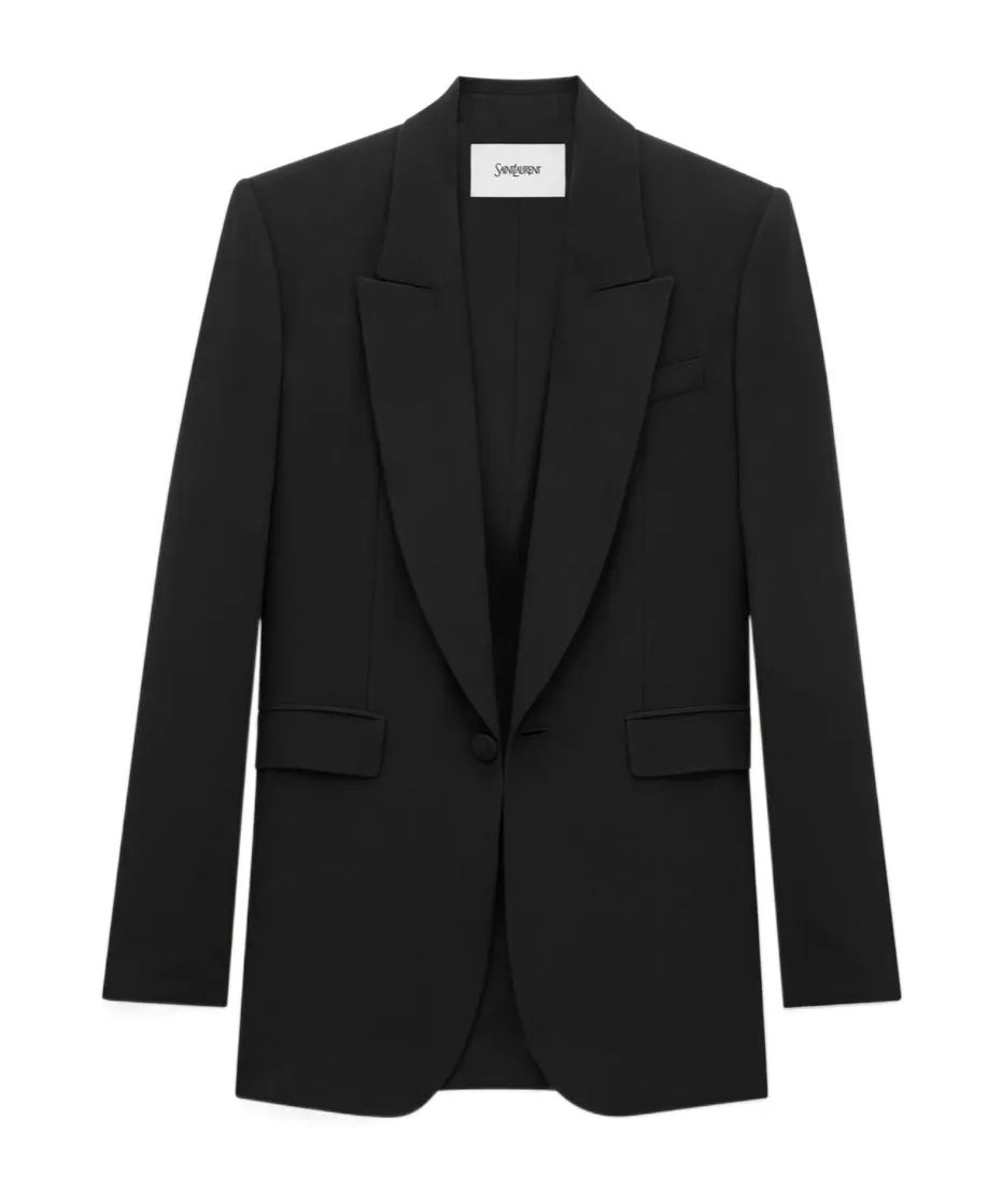 Saint Laurent Single-Breasted Long-Sleeved Jacket