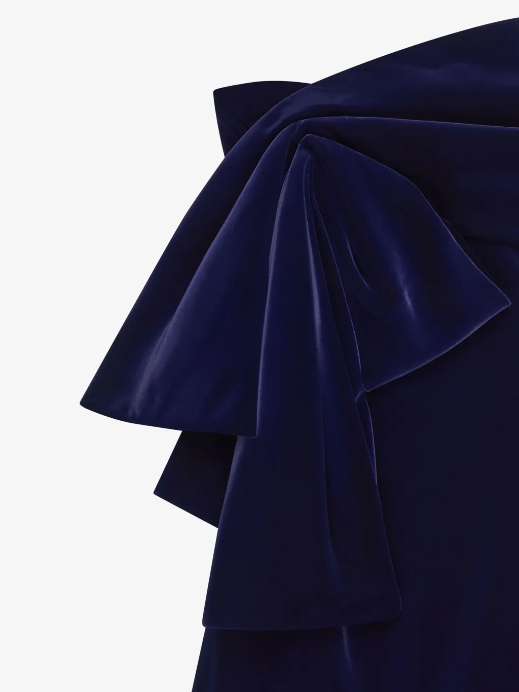 Bustier Dress In Velvet With Oversized Bow