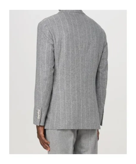 Brunello Cucinelli Double-Breasted Pinstripe Detailed Blazer