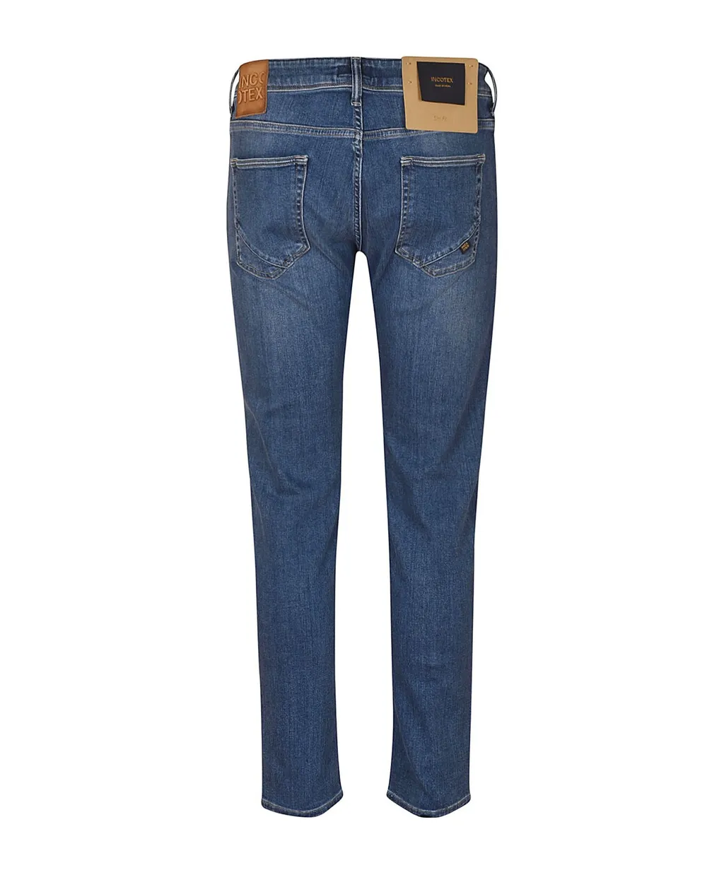 Logo-Patch Tapered Jeans
