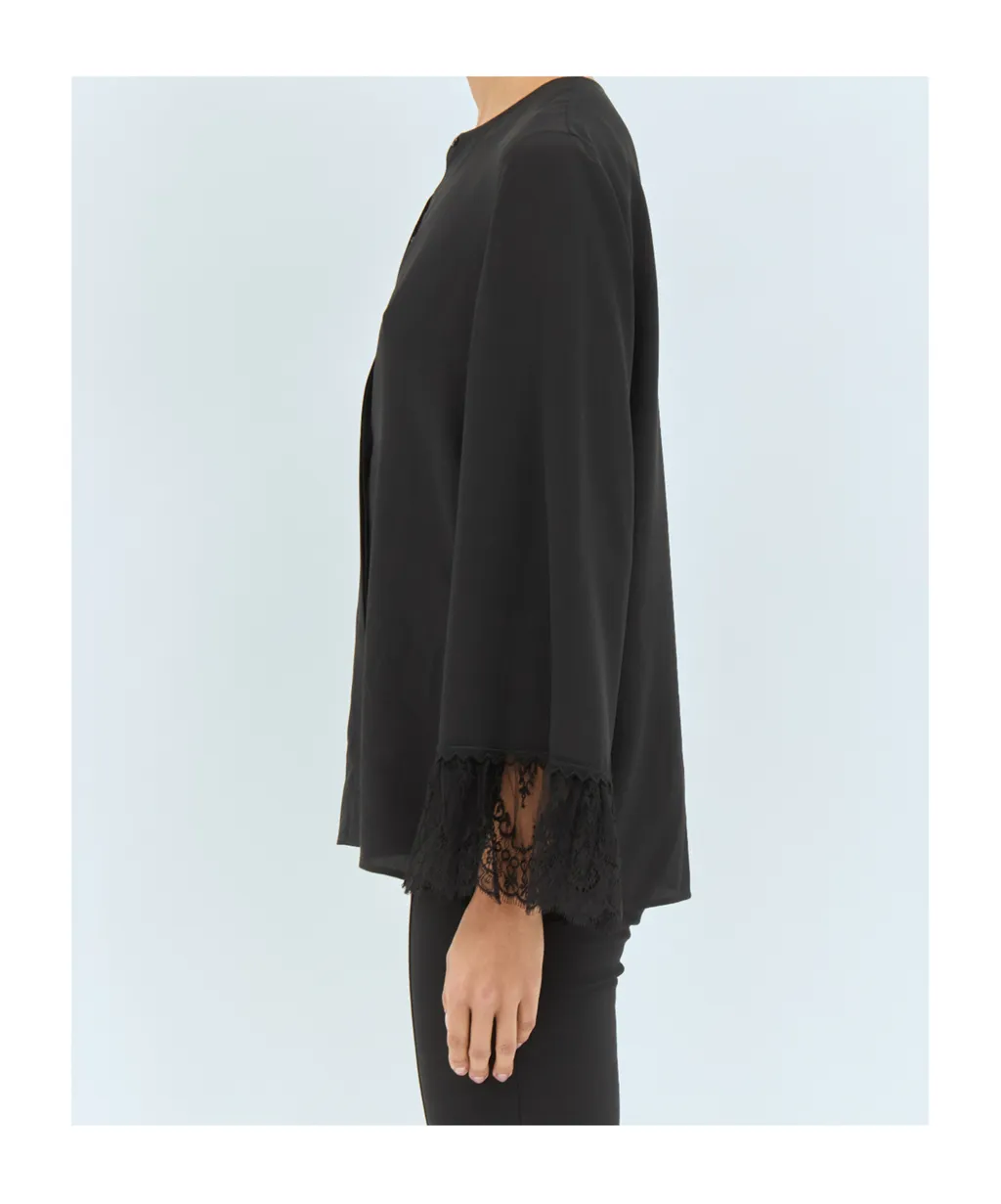 Lace-Detailing Blouse