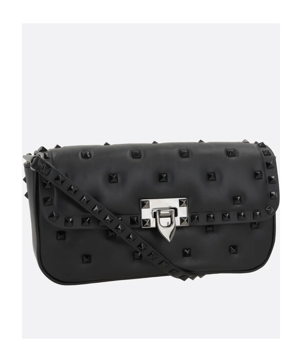 Valentino Garavani Rockstud Foldover Top Shoulder Bag