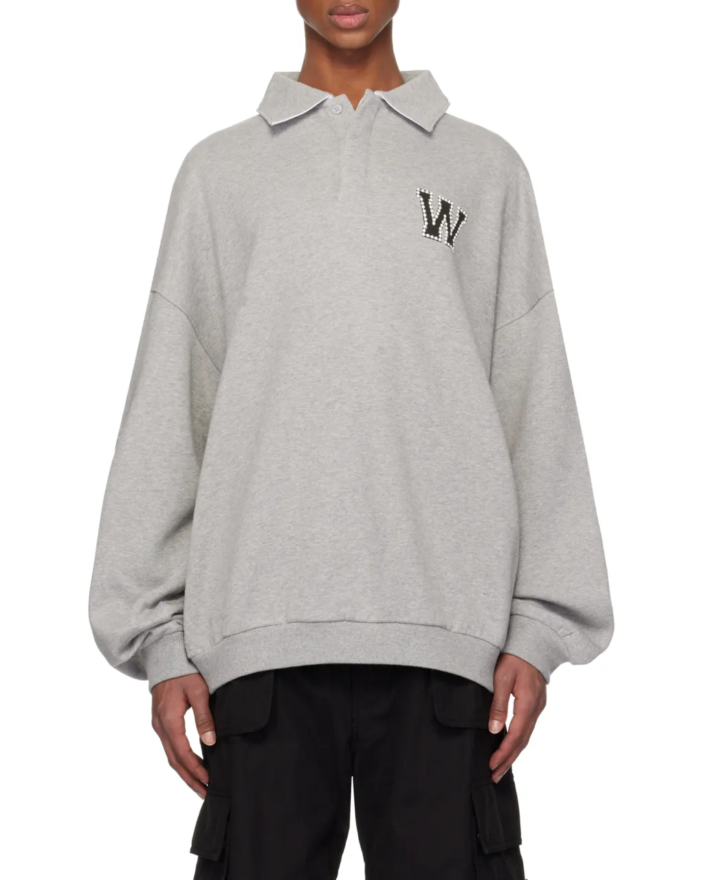 We11Done Polo Collar Logo Sweater