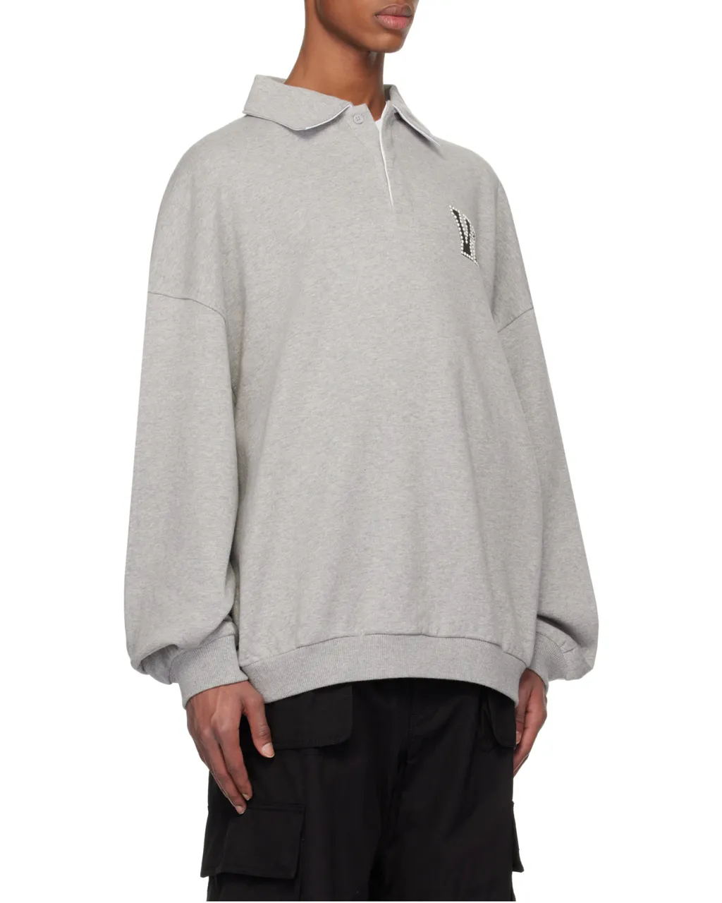 We11Done Polo Collar Logo Sweater